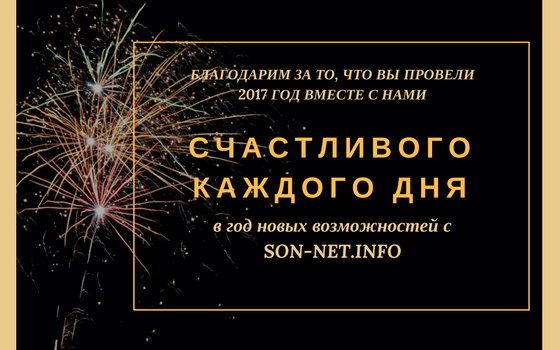Лучшие подборки СОННЭТ в 2017 году Лучшие подборки СОННЭТ в 2017 году